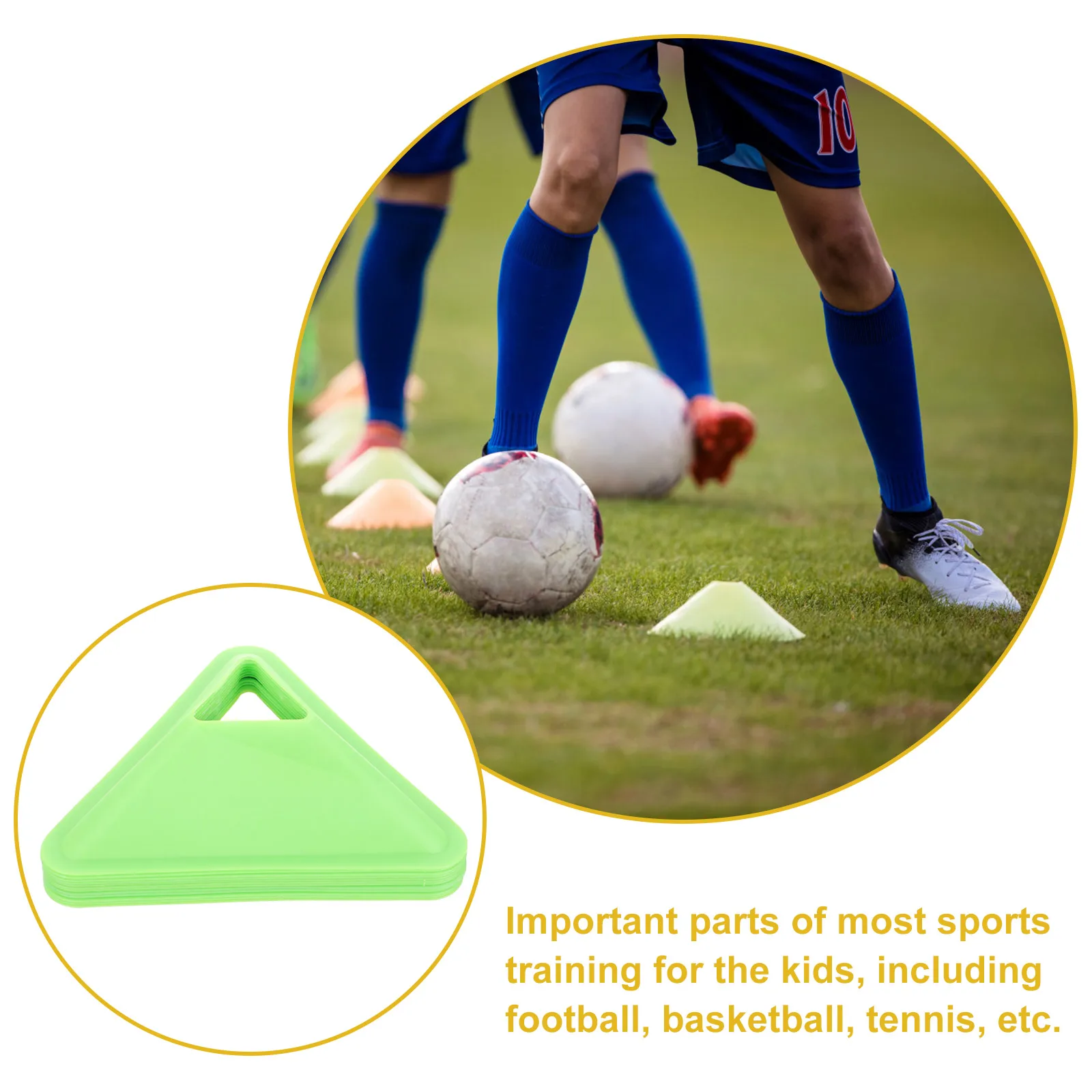 

12pcs Cones Portable Plastic Signs Football Training Football Sports Cones Discs PE Material Triangle Markers Sports Goods