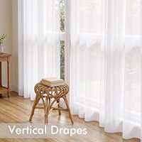 White Sheer Curtains 84 Inches Long, 2 Panels Set, Light Filtering Rod Pocket Voile Drapes for Living Room and Bedroom,