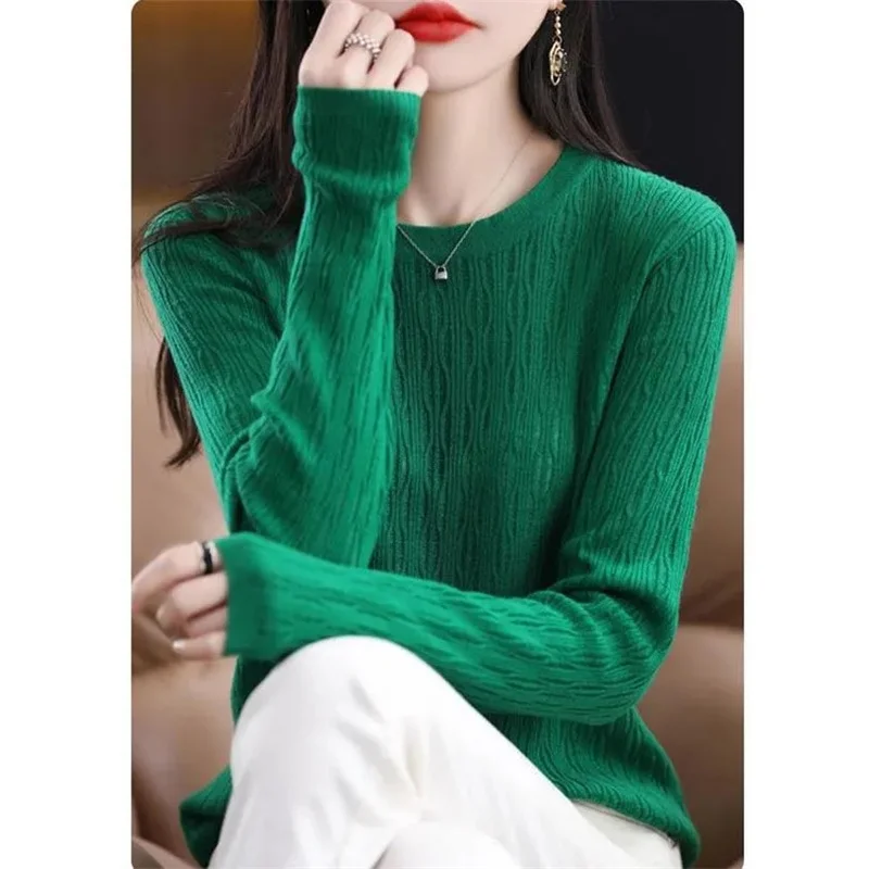 Women Sweater O-neck Autumn Winter Basic Pullover Warm Casual Pulls Jumpers Korean Fashion Spring Knitwear Bottoming Shirt