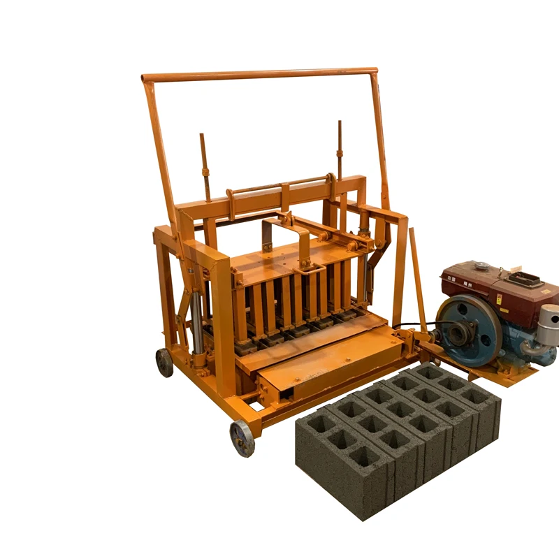 مصنع الديزل آلة صنع الطوب المجوف الصغيرة الرمال الخام المحمول آلة تصنيع الطوب الصغيرة #3