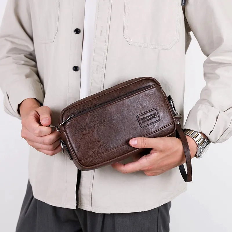 

Men's Fashion PU Simple Multi functional Shoulder Bag Crossbody Bag Handbag сумка bolsos para hombre bag for man bolsa bellroy