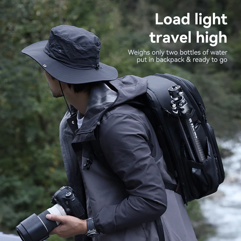 Ulanzi-OMBRA TT08 Tripé De Fibra De Carbono, Quick Release Teleprompter, Viagem Light Stand para Telefone, DSLR Camera, Projetor