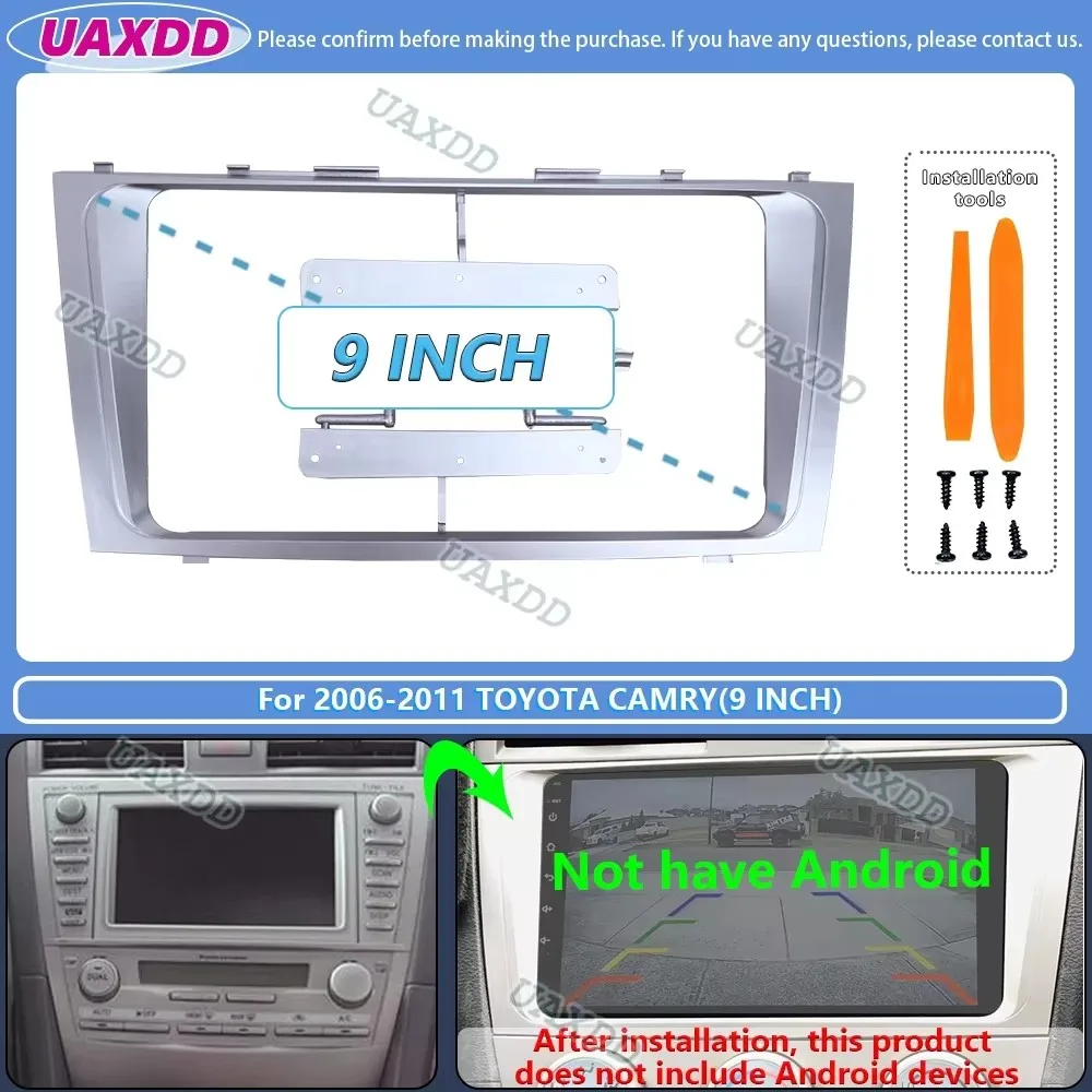 For 2006-2011 Toyota camry cd dvd radio android stereo frame panel fascia dashboard audio player screen cable navigation harness