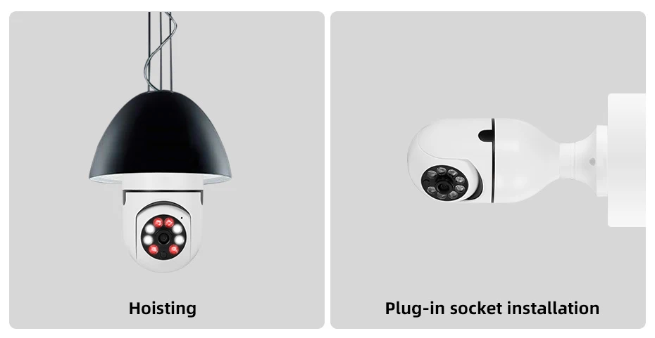 YOOSEE Wifi Bulb Camera 4MP Wifi PTZ Colorful Night Vision Two Way Audio Baby Monitor Auto Tracking Home Security CCTV Camera