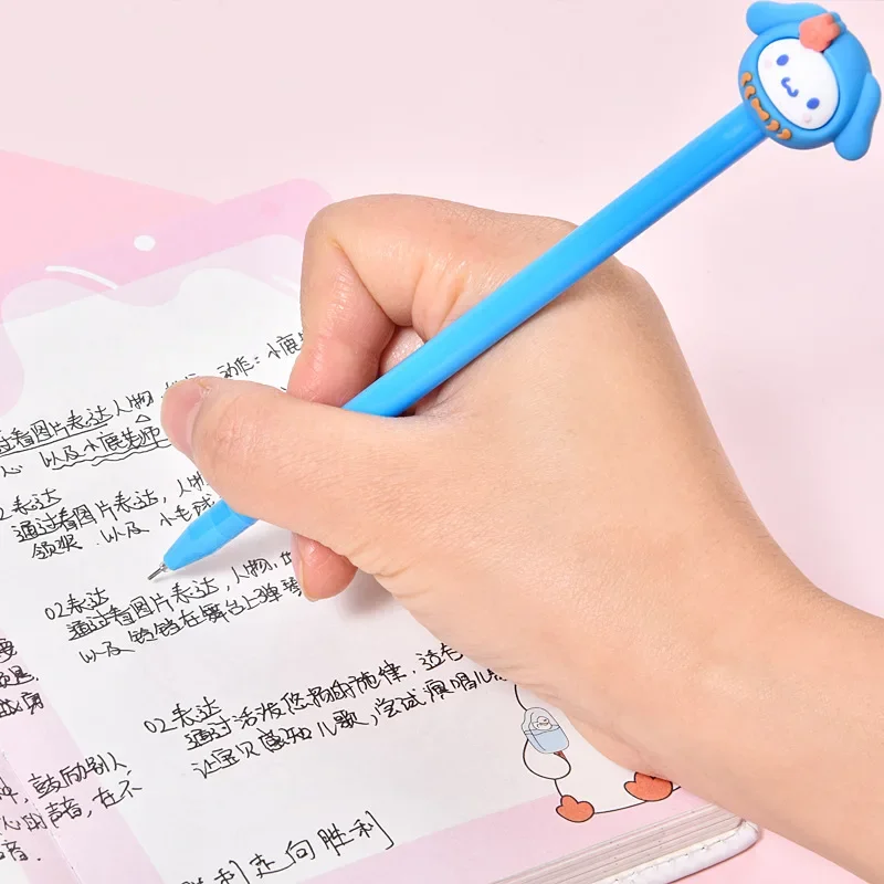 Sanrio 48pcs Kawaii Gel Pen Cartoon Kuromi Hello Kitty Cinnamoroll 0.5 Black Pen Office Signature Pen Cute Children\'s Gift Pen