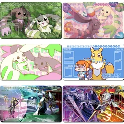 Digimon Adventure Card Pad Terriermon Dukemon Sakuyamon Dtcg Diy gumowa zabawka figurki Anime kolekcja gier mata bojowa