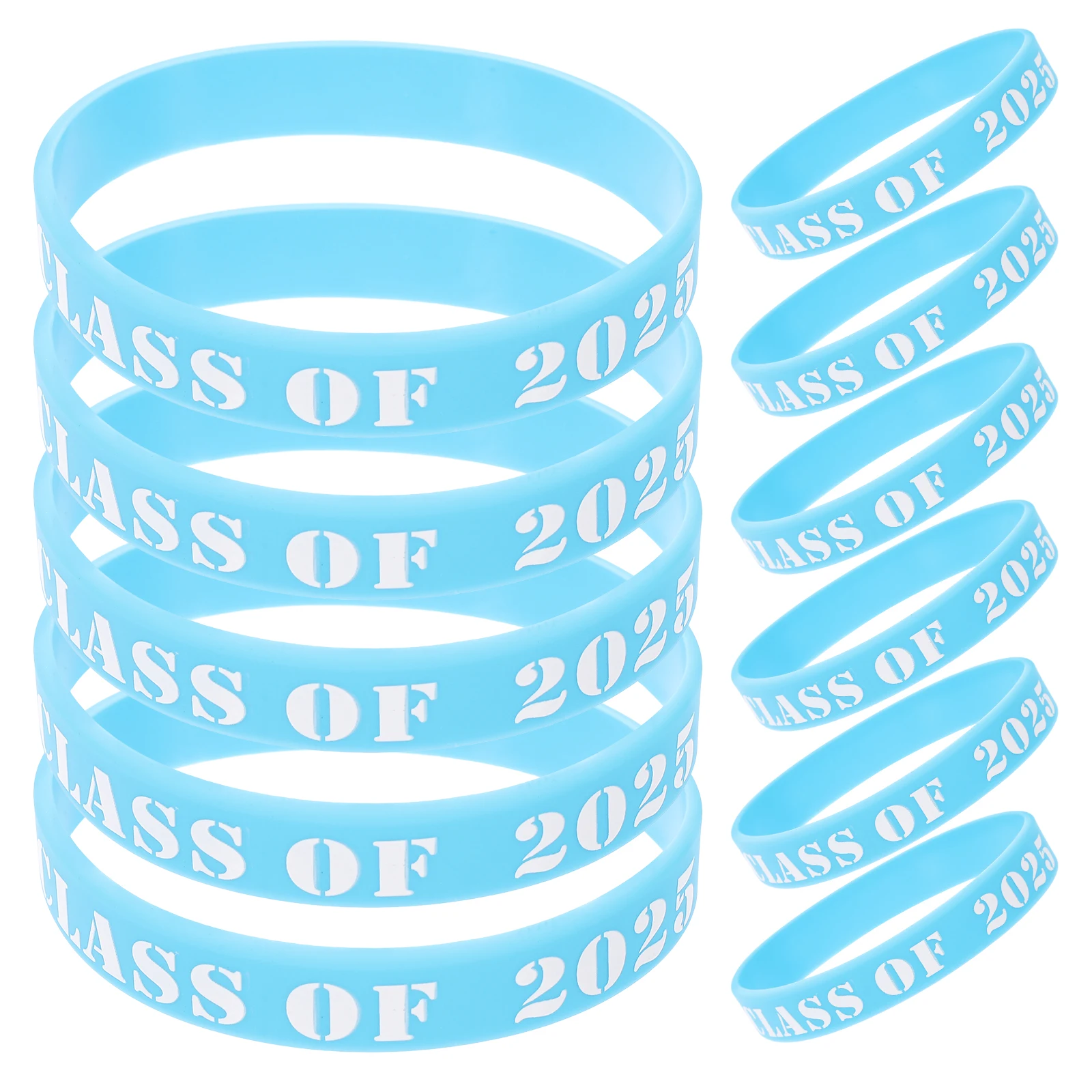 

25 Pcs Bracelet Bracelets Bulk Wrist Silicone Wristbands for Events Blue Graduation Decorative