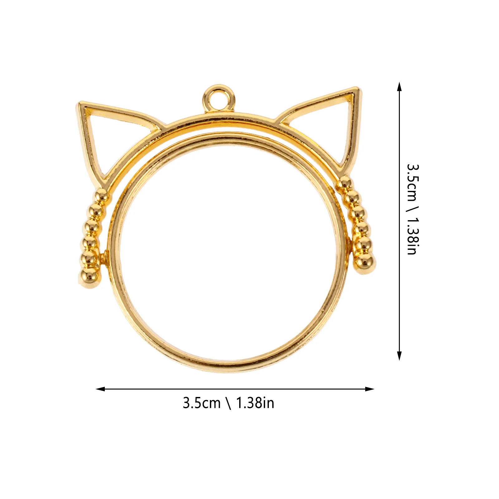 20 قطعة من صينية قلادة أذن القطة، قاعدة رائعة، سبيكة عالية الجودة، تصميم فريد متين، مثالي لصنع المجوهرات بنفسك، هدية #3
