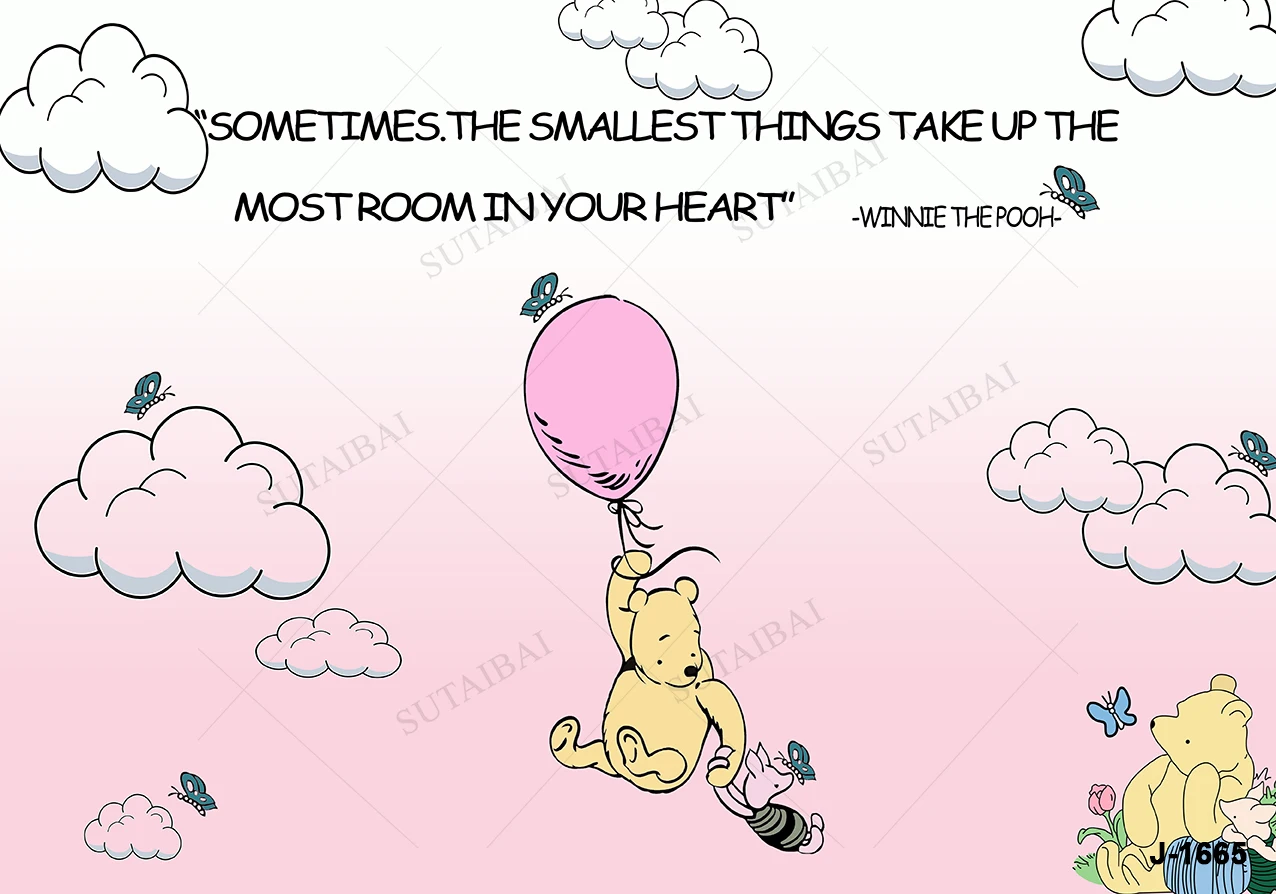 พื้นหลังที่กำหนดเอง Disney Winnie Pooh Tigger Party ฉากหลังวันเกิดตกแต่งเด็กตกแต่งงานแต่งงานกำแพงกิจกรรม