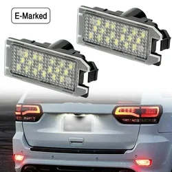 2pcs Car LED Number License Plate Lights White 3W LED License Plate Light For Jeep Grand Cherokee 2014-2020 Car Accessories