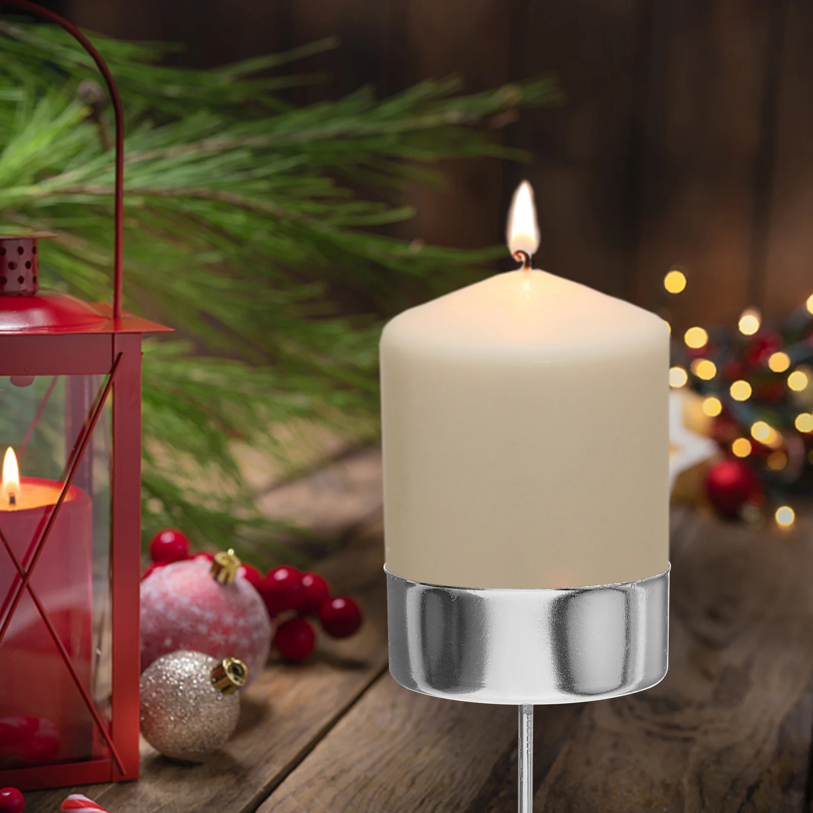 

6Pcs Metal Holder Spike Christmas Tree Decoration Party Favors Exquisite Iron Material Holder Party Favors