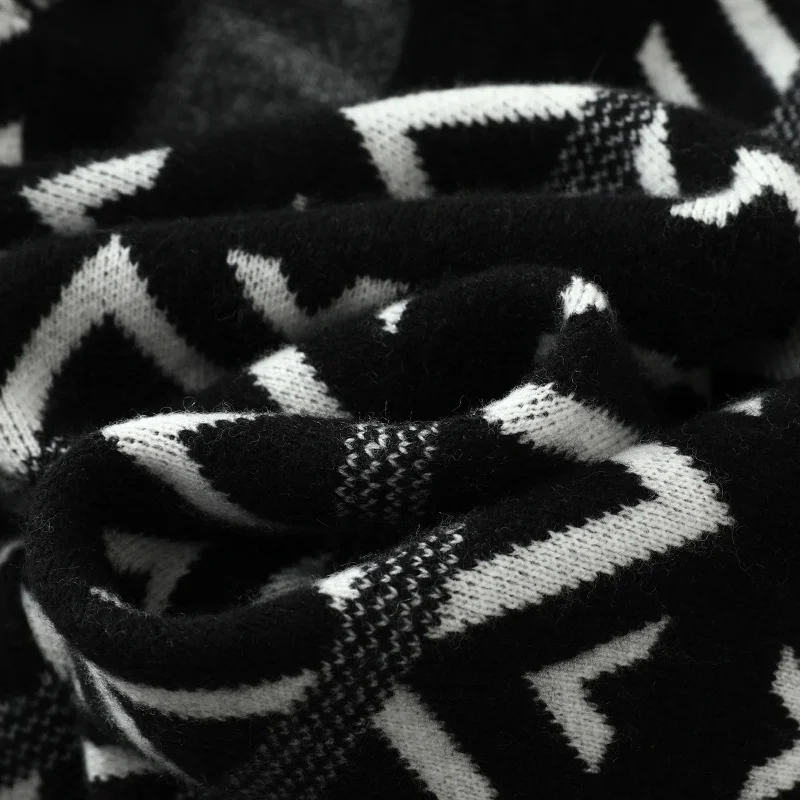 Trendy Men's 100% Pure Cashmere Pullover High Quality Knitted Sweater Loose Round Neck Tops Thick Streetwear Pull Jumper