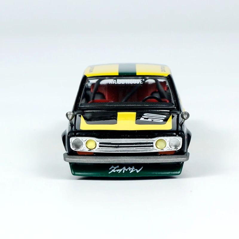 MINIGT 1/64 Datsun 스트리트 510 레이싱 V2 합금 장난감 자동차, 다이캐스트 금속 모델 선물