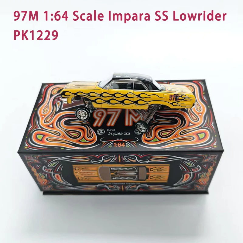 97M 1:64 Scale Impara SS Lowrider Alloy Simulation Car Model Adult Collection Decoration Gift Static Display