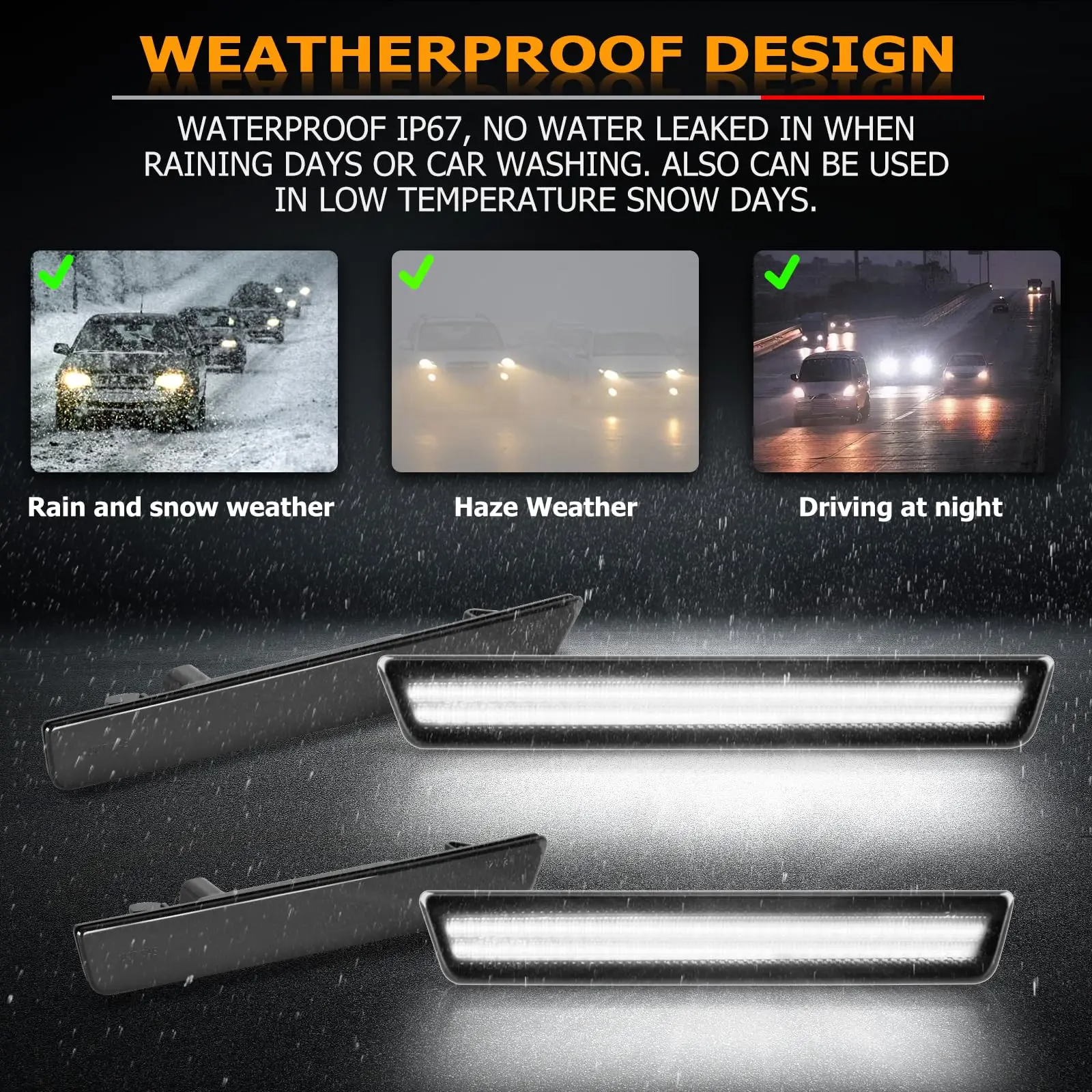 Per Dodge Challenger 2015 2016 2017 2018 2019 2020 2021 2022 2023 Auto Anteriore Posteriore LED Luci di posizione laterali Lampade