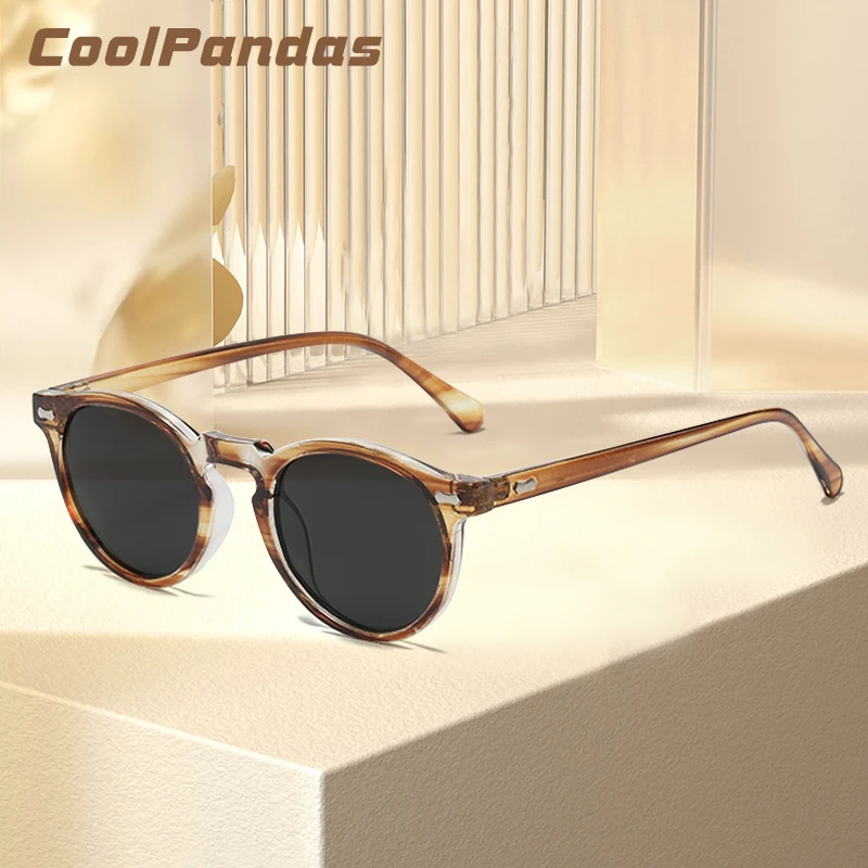 CoolPandas occhiali da sole polarizzati rotondi Vintage donna uomo Designer di marca occhiali da sole ultraleggeri da guida Unisex Oculos De Sol