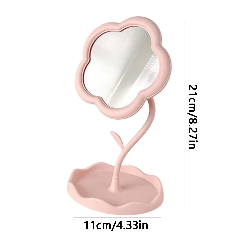 Desktop Makeup Mirror Sunflower Shaped Cute Girly Heart Dressing Mirror Detachable Hanging Jewelry High-definition Beauty Mirror