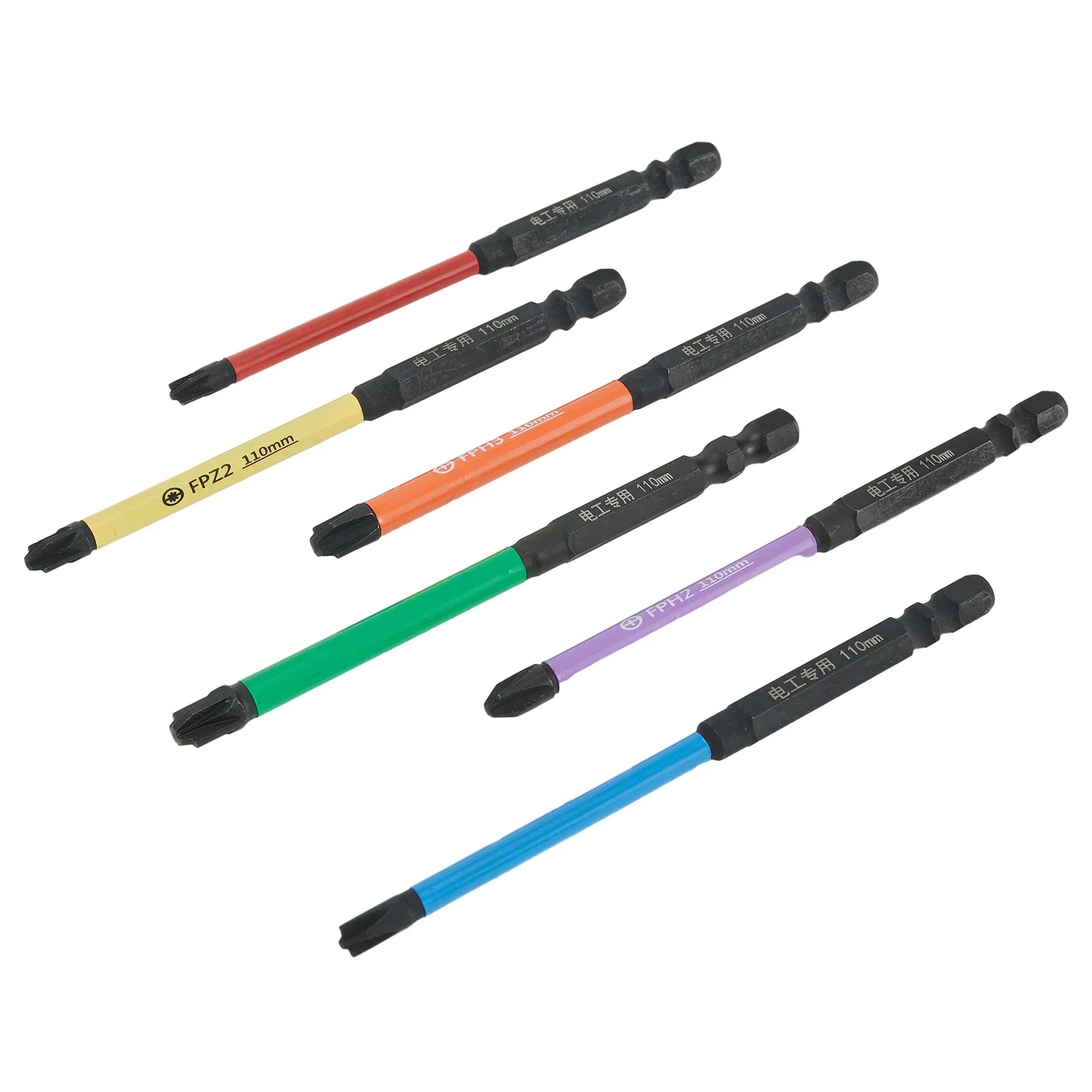 110mm Length Special Cross Screwdriver Bit, Made Of Alloy Steel, Color Differentiation For Easy Identification