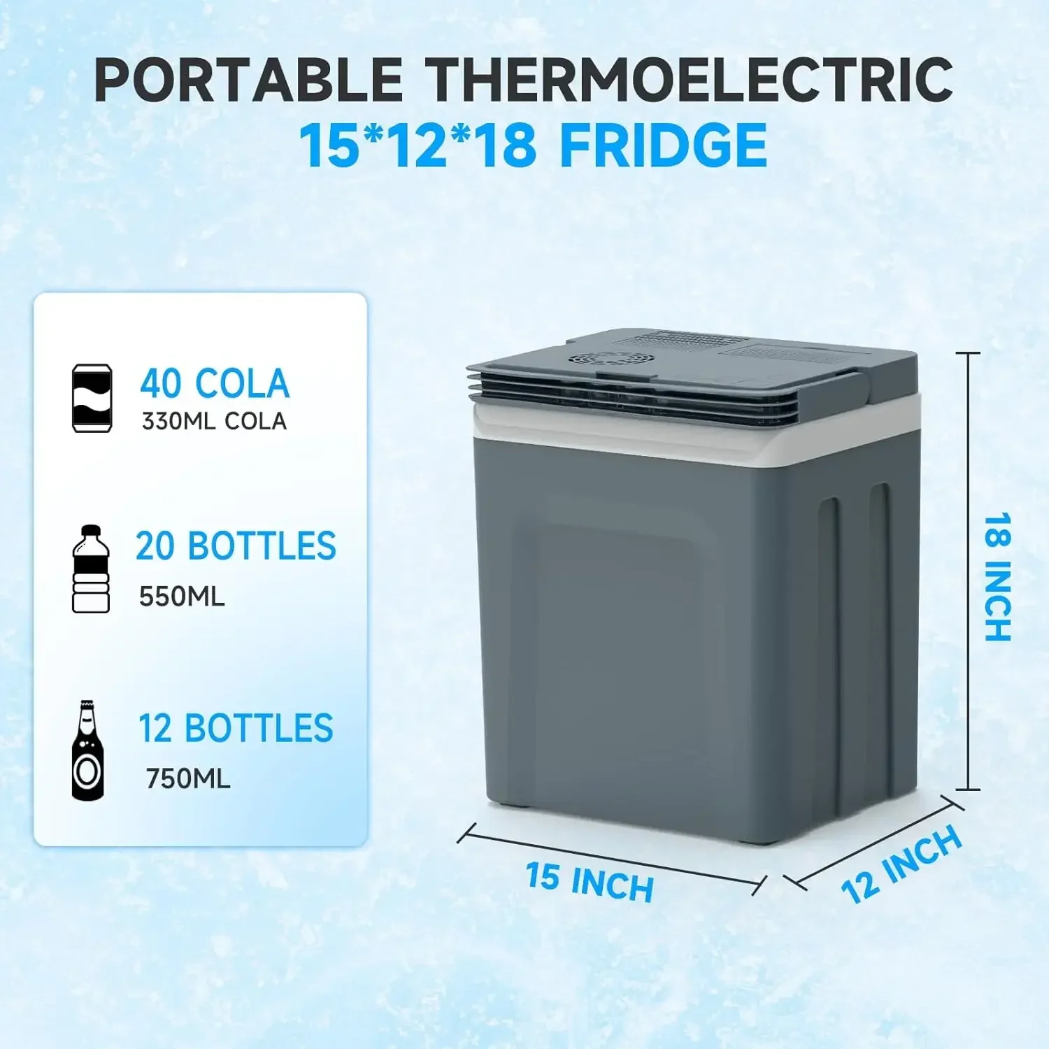 

[New Arrival, Limited Stock!]Electric Cooler & Warmer with Handle 31.7 Quart/30L Portable Thermoelectric Fridge for Vehicles & T
