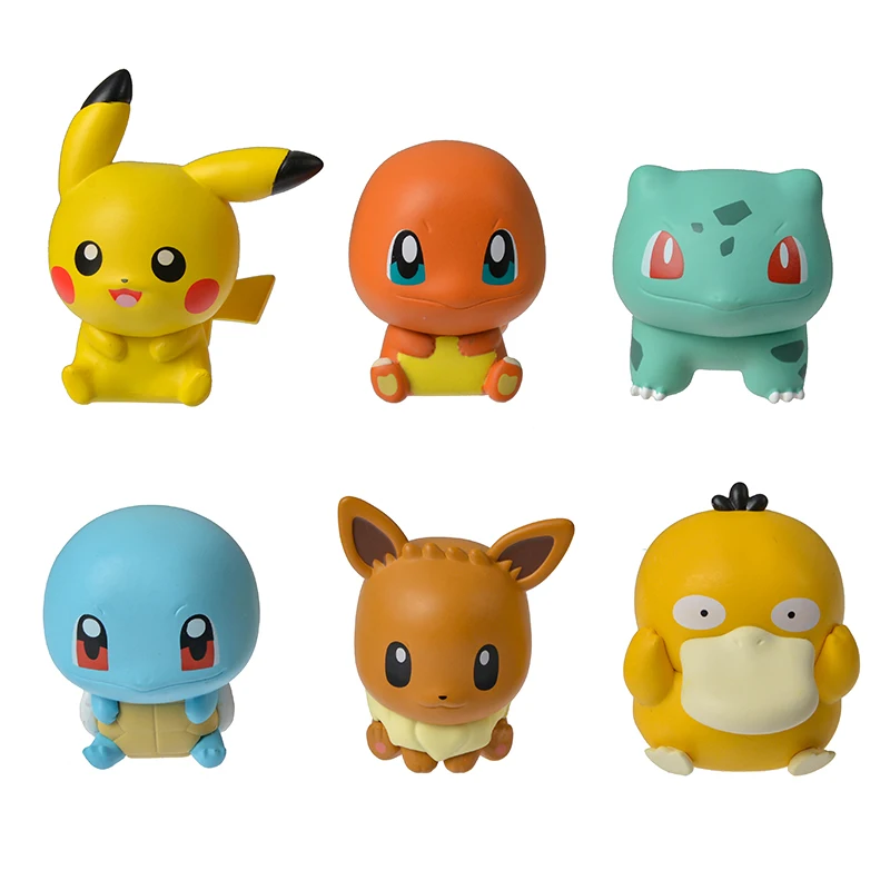 Anime Pokemon PokeBall Mini poupée figurines d'action Pikachu Charmander Bulbasaur Original véritable modèle ornement jouet pour enfants cadeau