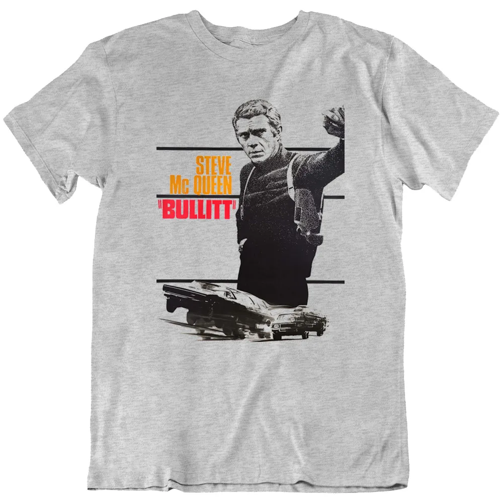 Bullitt 1968 Movie Retro T Shirt New