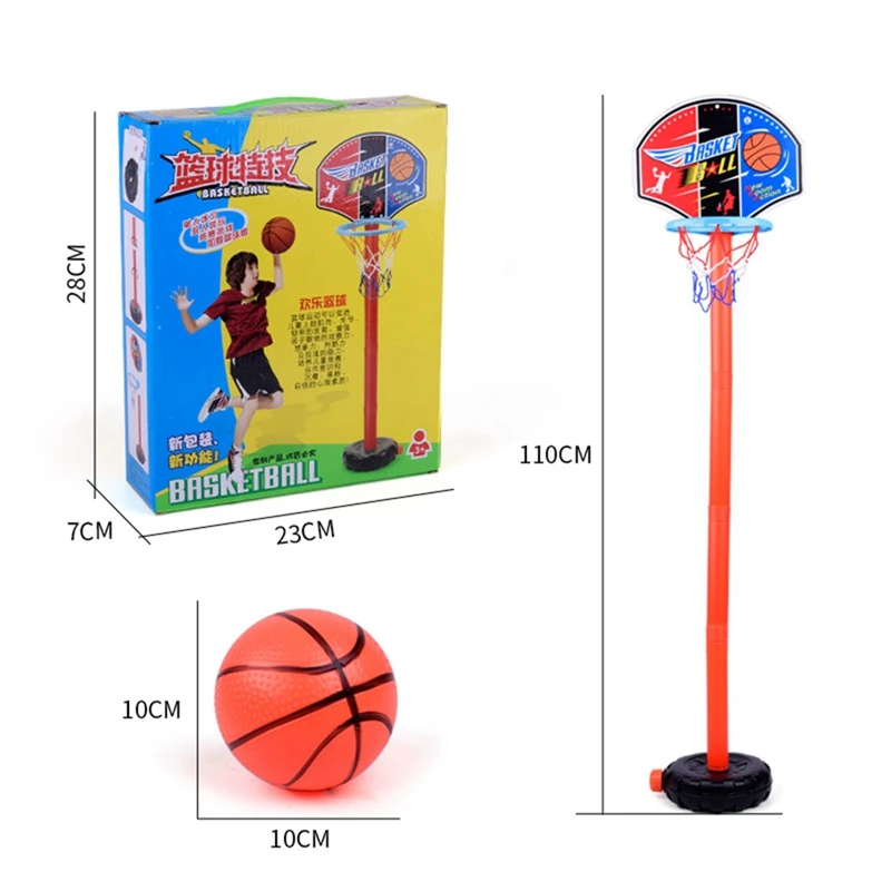 Children Basketball Playing Set Outdoor Sport Adjustable Stand Basket Holder Hoop Goal Game Mini Indoor Boy Kids Basketball Tool