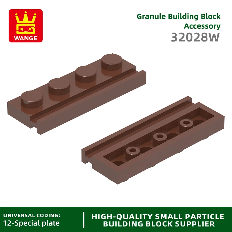 Wange 32028w 100g/110Pcs Single Side Sliding Track Loose parts Compatible with Building Blocks DIY Toy Assembly Storage