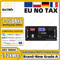 GoKWh 48V 51.2V 100Ah LiFePO4 Battery Pack 5Kwh 5kw 100A BMS Lithium Iron Phosphate For off Grid Solar Home Energy Storag System