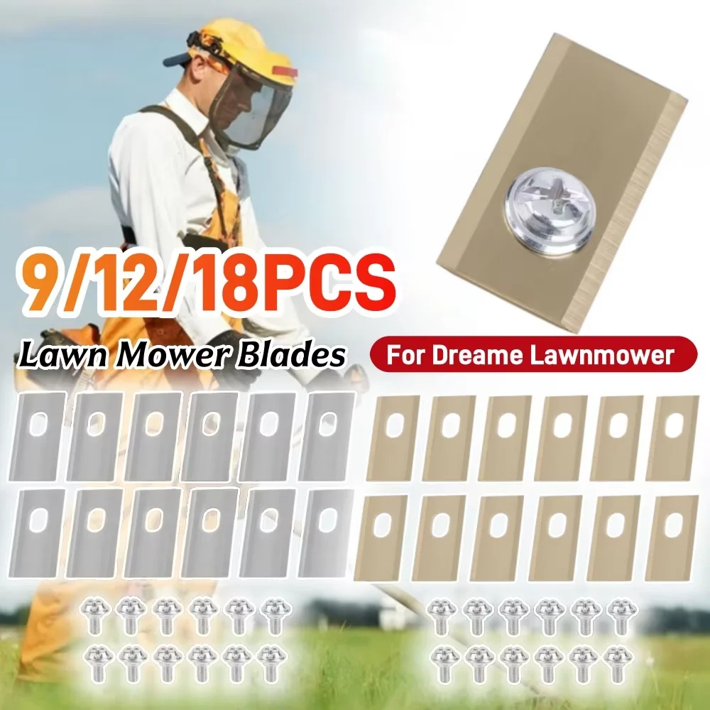 

Replacement Cutting Blade Stainless Steel Lawn Mower Blades Includes Mounting Screws Center Holes for Dreame Lawnmower Accessory