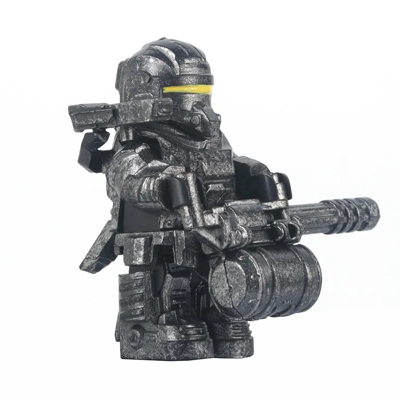 MOC Halloween Flame Solder Protection Suit Zombies Building Blocks Ghost Movies Vampire Skeleton Bricks Gift for Children Kids