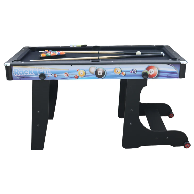 Custom 5ft Foldable Pool Table: High Quality Children's Indoor Snooker Game Set, Portable Cue Included