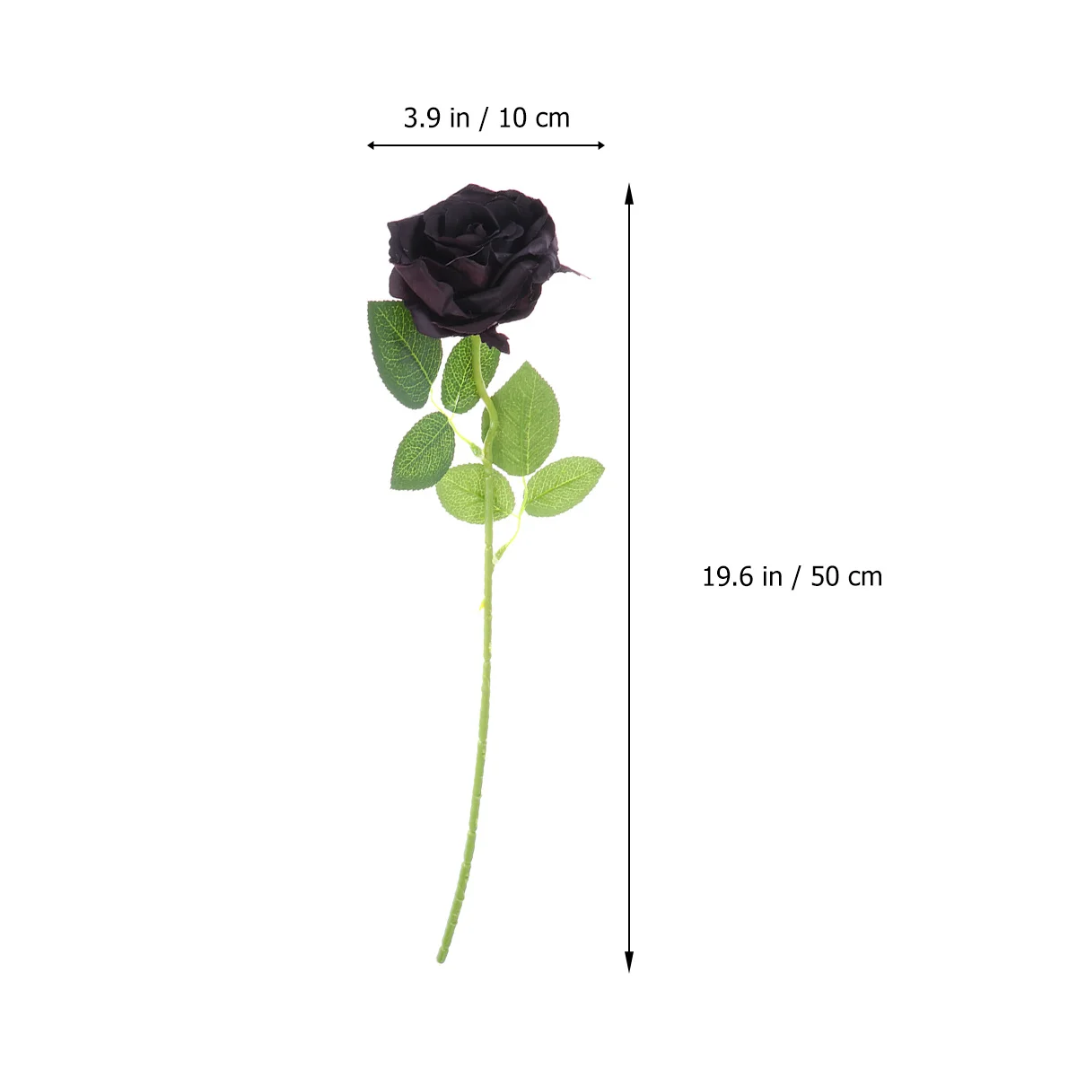 

Black Artificial Rose Flower Realistic Lifelike Single Stem for Wedding Party Decor Bouquet Centerpiece DIY Craft Home Wedding