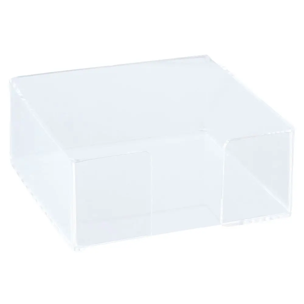 Servilletero transparente, dispensador de pañuelos independiente de mesa cuadrado acrílico, dispensador de servilletas de pie de 5,3X5,3X2,16 pulgadas