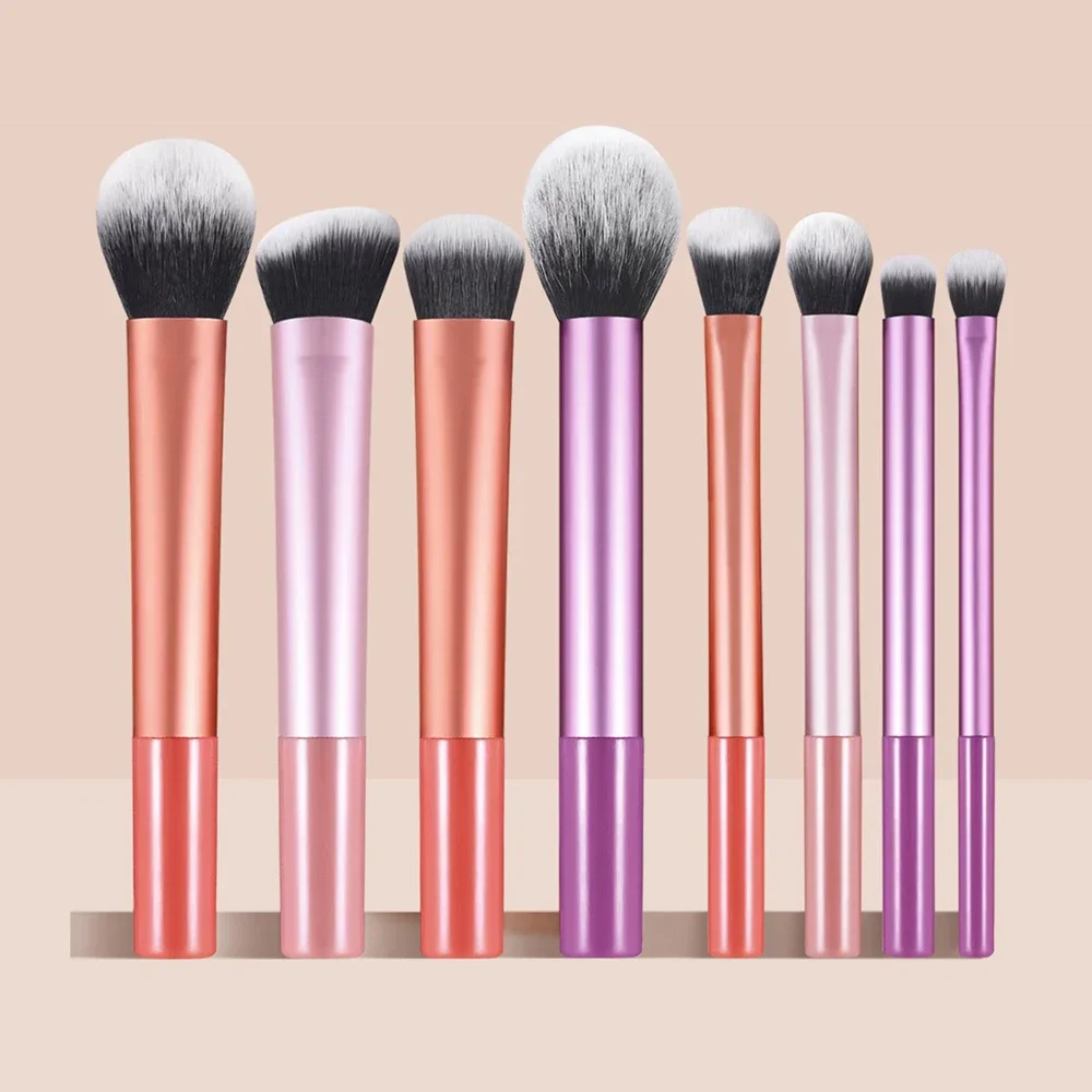Set di pennelli per trucco professionale da 8 pezzi: ideale per fondotinta/blush/altaluminante/ombretto/miscela Kabuki