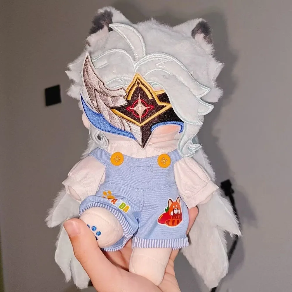 Genshin Impact Il Dottore Plush Doll Mask Tail Pillow 20cm The Doctor Stuffed Plusie Toy Doll Friend Fans Birthday XMAS Gift