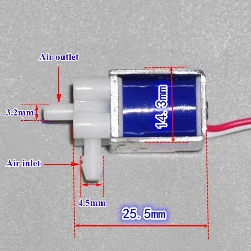 

CD5058 DC 3.7V 5V 6V Normally Closed 2-Way Mini Electric Solenoid Valve N/C Micro Air Flow Control Valve