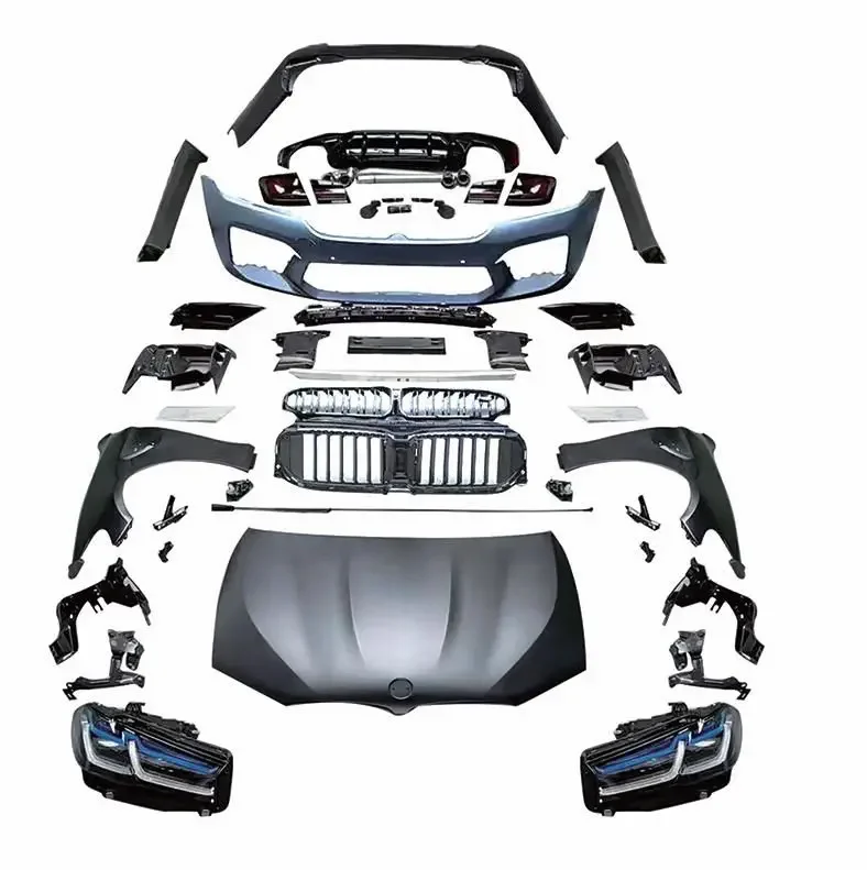 For 5 Series F10/F18 Upgrade to M5 Body kits Car Body Kit Hood Bumper Head lamp Frame Fender Turn Signal Lamp Door Moulding