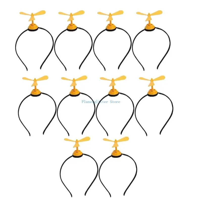 652B 10Pcs Windmill Hair Accessory For Girls Boys Sports Friendly Breathable Headbands