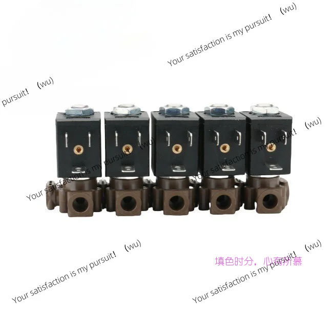 For Coffee Machine Food Grade High Temp Combined Solenoid Valve Quick Connect AC220V DC24V Plastic Fitting