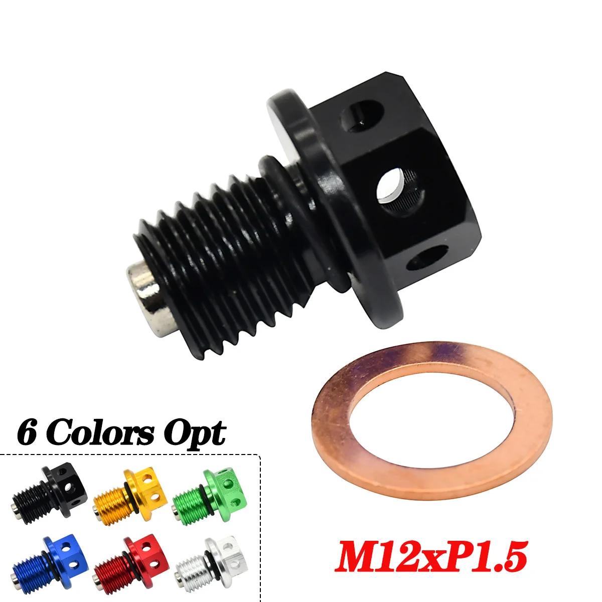 

NEW M12x1.5 Magnetic Engine Oil Drain Plug and Washer Gasket For Honda Yamaha KTM HUSQVARNA Kawasaki Pit Dirt Bike