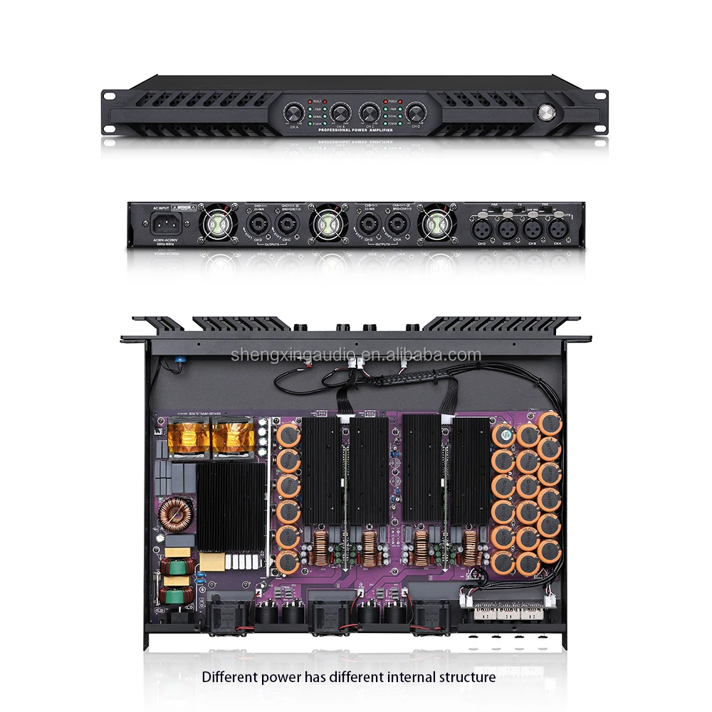 Hot Selling Class D DP408 High Quality Audio Power Amplifier Professional 4*800W Suitable for Stage Use High Power Amplifier