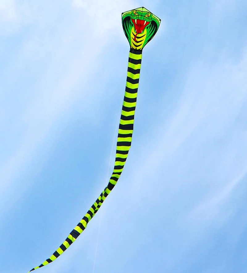 ว่าวรูปงูขนาดใหญ่สำหรับเด็ก ว่าวผ้าไนลอน พร้อมเชือกสำหรับเล่นกีฬาชายหาด กิจกรรมกลางแจ้ง ผลิตจากโรงงานว่าวเหยี่ยวฟาง สายว่าวโคบะ