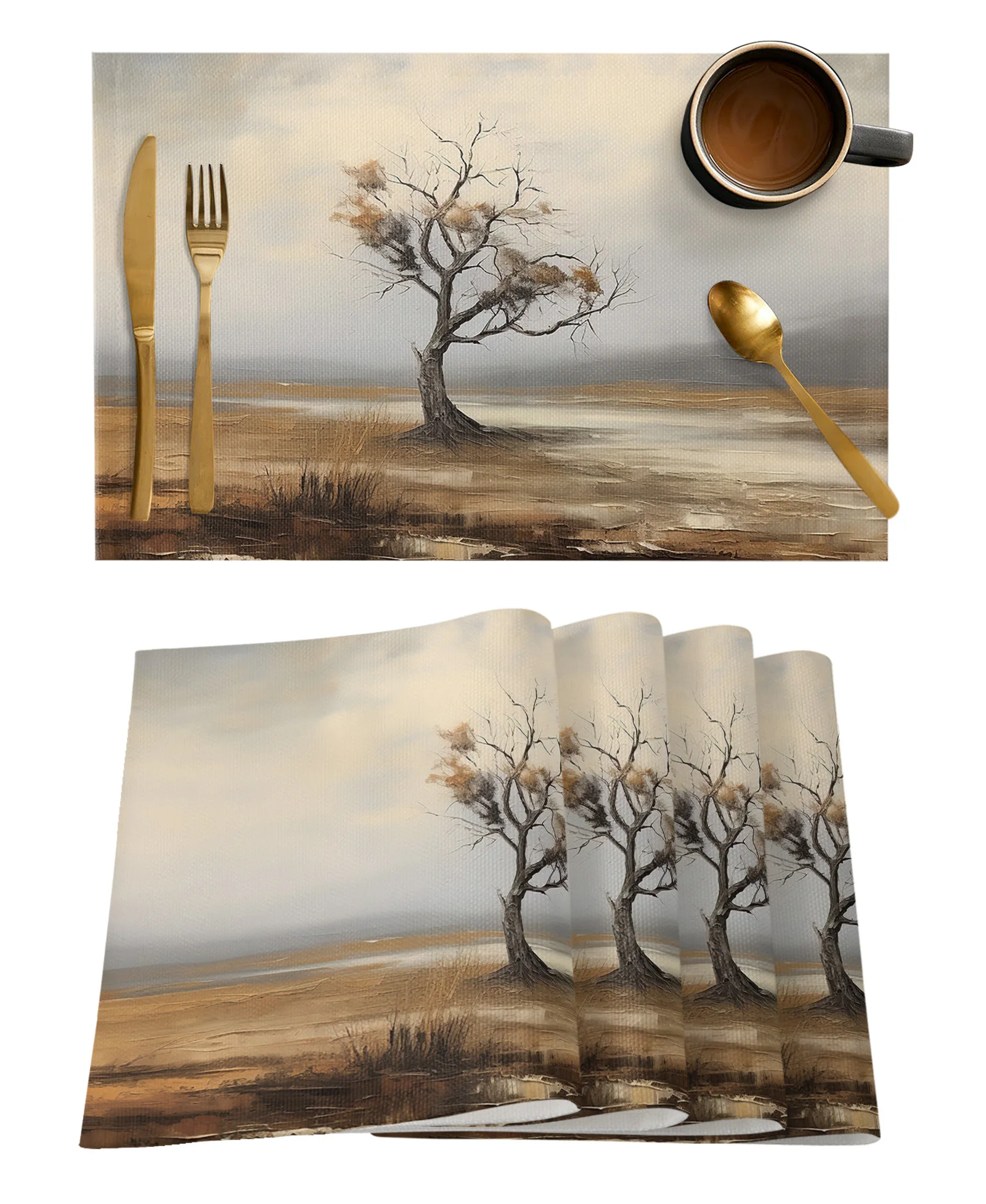 Branch Grassland Table Runner Christmas Kitchen Dining Decor Table Runner Wedding Decor Tablecloth