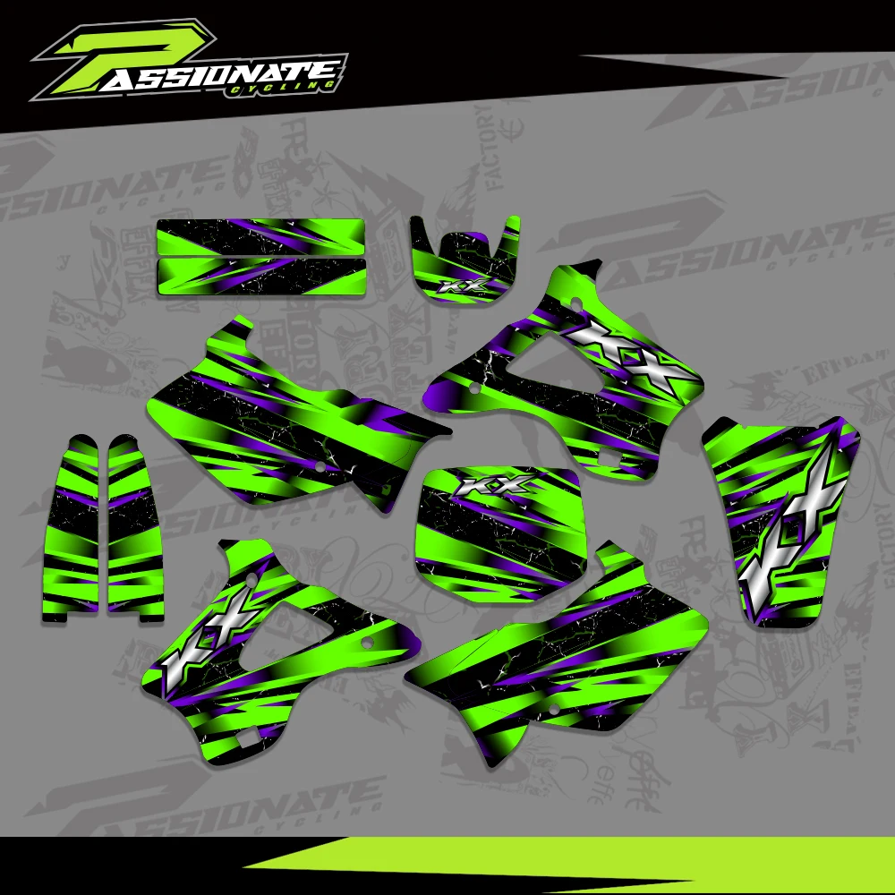 

For KAWASAKI KX125 KX250 KX 125 250 1994 1995 1996 1997 1998 Graphics Decals Stickers Motorcycle Background Custom
