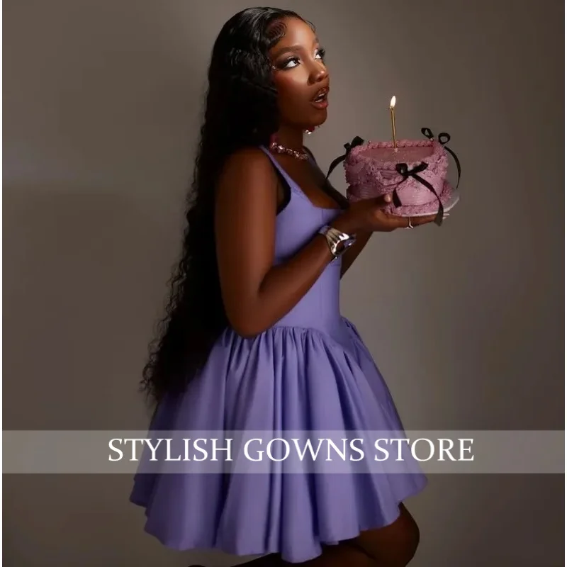 Homecoming Purple Homecoming Dresses For Girls 2026 A Line Graduation Cocktail Dress Birthday Evening Gowns Customized