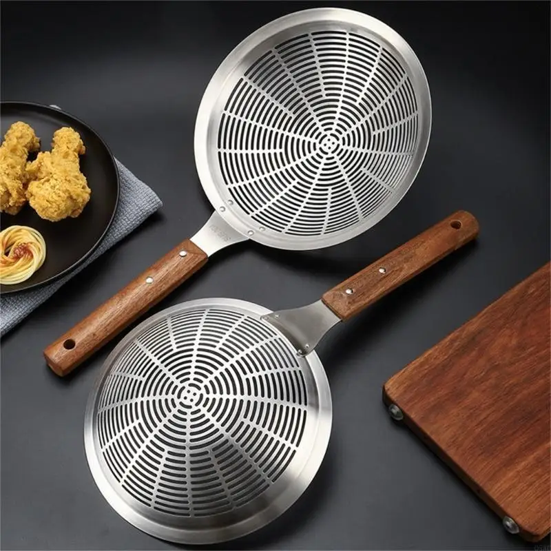 Professional 304 Stainless Steel Frying Kitchen Strainer with Handle Strainer for Kitchen Q5WC