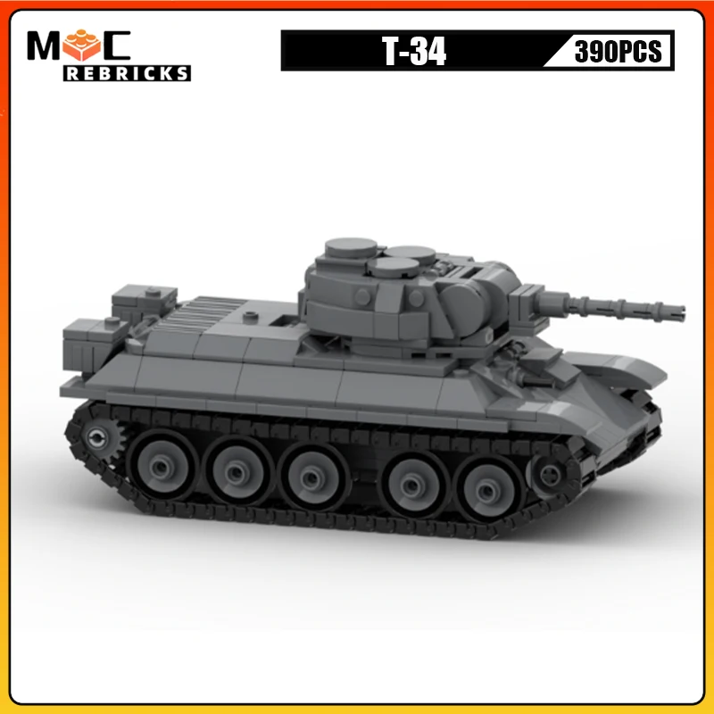 Военная броня, автомобиль T-34, средний боевой танк, строительные блоки, сборка, защитная танковая модель, сделай сам, кирпичи, игрушки, рождественский подарок