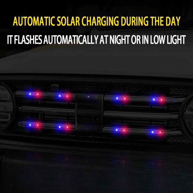 Solar warning light bicycle helmet motorcycle car network LED warning light flashing anti-rear-end collision warning light