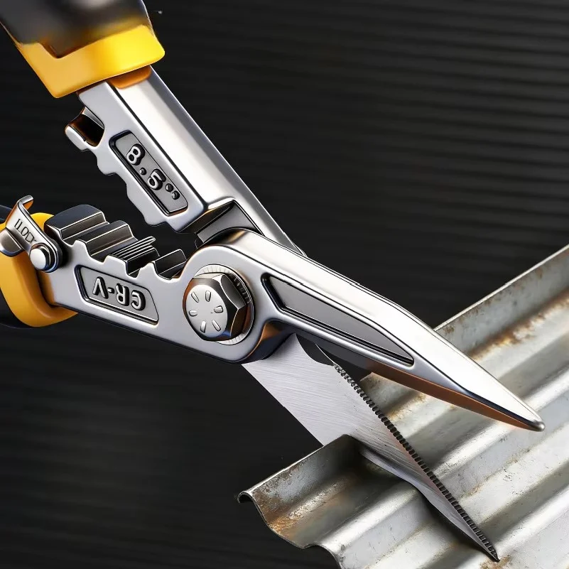 Aviation Scissor Tin Snips Metal Sheet Cutting Snip Cutter Multi-directional Scissors Industrial Professional Hand Tool