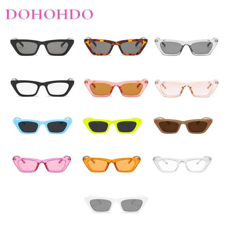 خمر إطار صغير القط العين النظارات الشمسية النساء العصرية العلامة التجارية تصميم الرجال مكبرة السفر في الهواء الطلق موضة ظلال السيدات lrest UV400